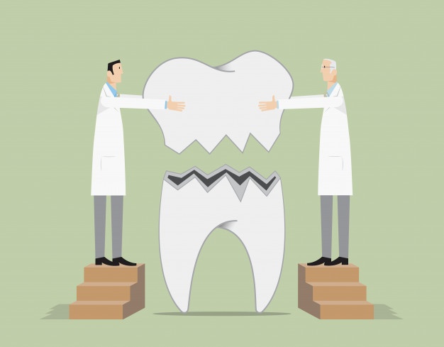 Fixing broken tooth in dentistry